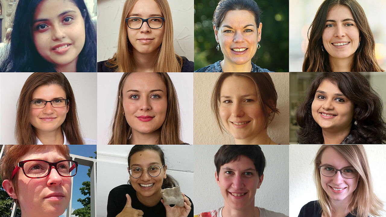 Die zwölf Sprecherinnen bei Soapbox Science 2021 iin Köln.