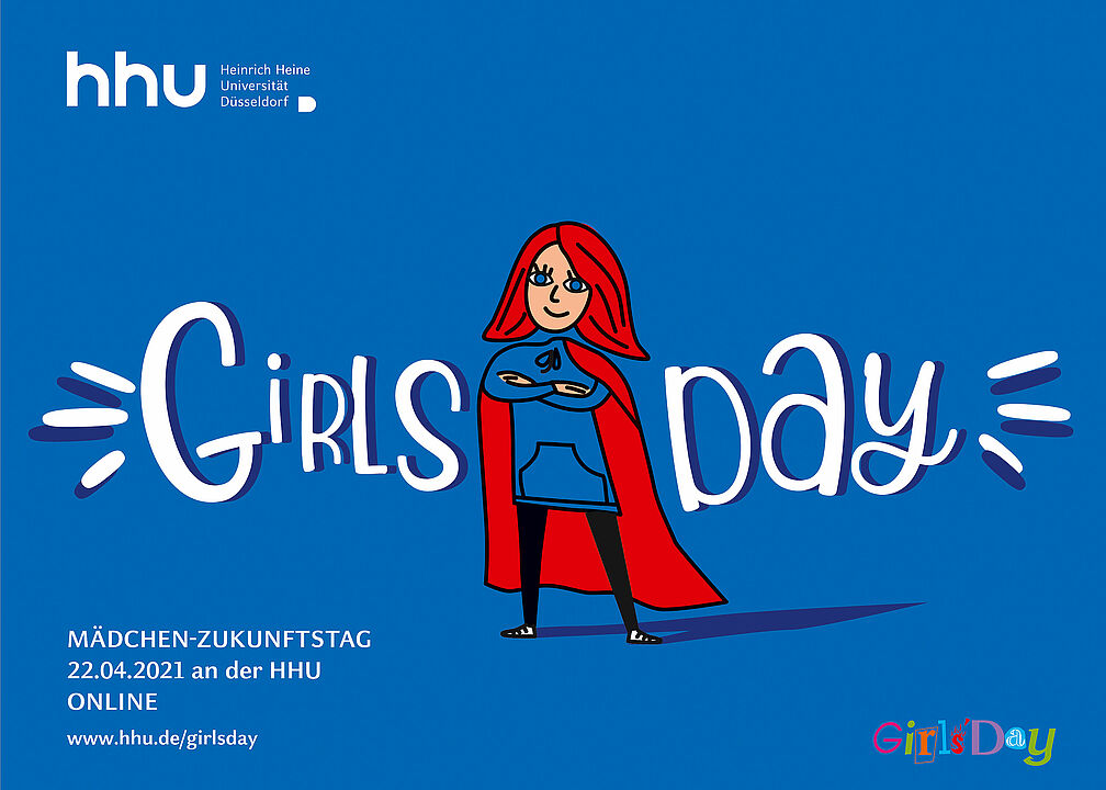Keyvisual vom digitalen Girls' Day an der HHU