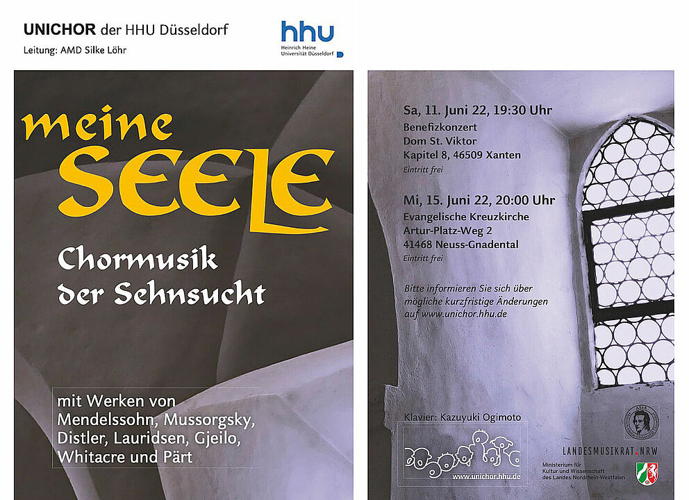 Plakat: Unichor-Konzerte "Meine Seele"