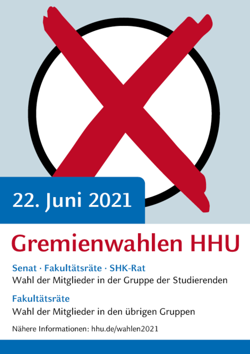 Ein Plakat der Gremienwahlen am 22. Juni 2021.